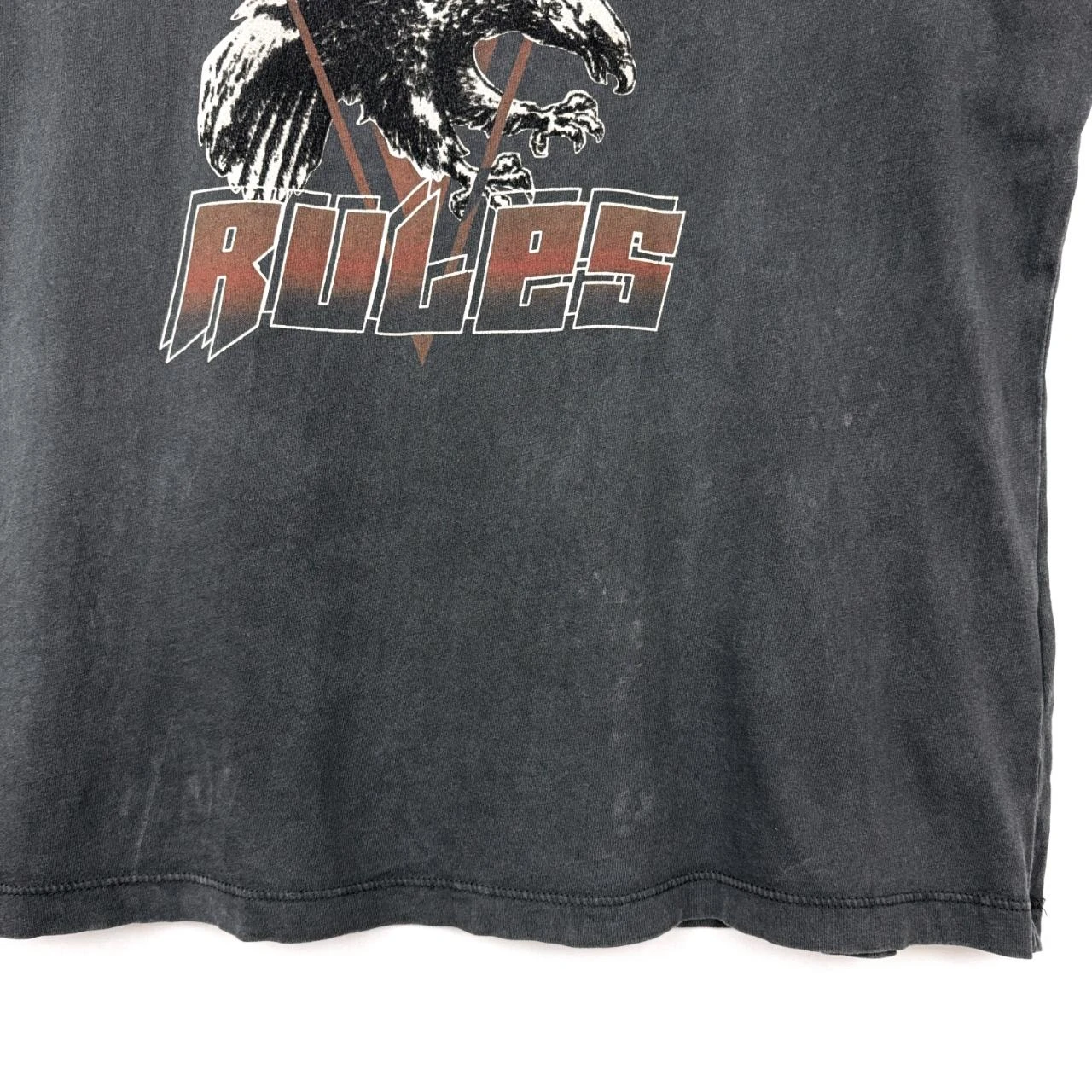 T-shirt graphique Eksept Rules Eagle Gris Charbon L – photo 5